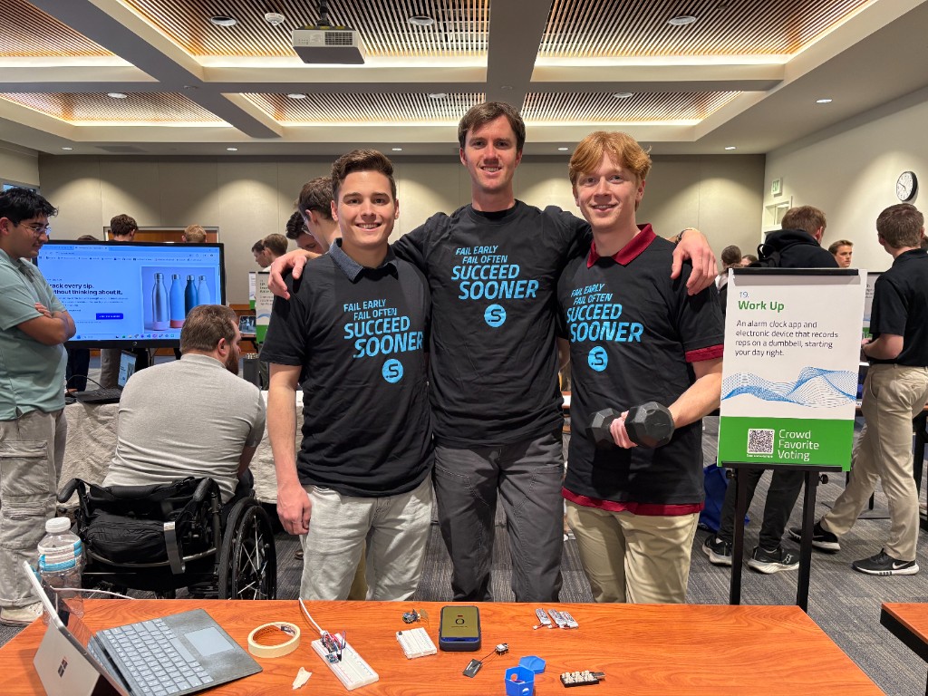 Work Up - The Dumbbell Alarm Clock team at demo day